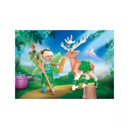 Playmobil mundo magico forest fairy con animal del alma