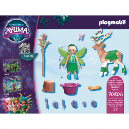 Playmobil mundo magico forest fairy con animal del alma