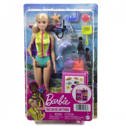 Barbie tu puedes ser biologa marina rubia