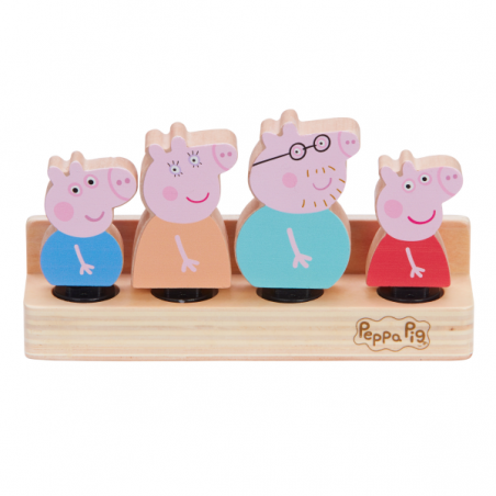 Peppa pig pack 4 figuras madera familia pig