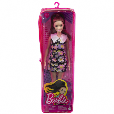 Barbie fashionista vestido margaritas con audifono