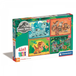 CLEMENTONI- PUZZLES INFANTILES   4 IN 1 JURASSIC WORLD