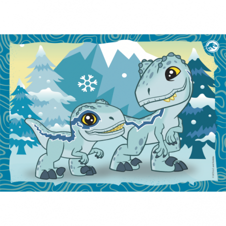 Clementoni- puzzles infantiles   4 in 1 jurassic world