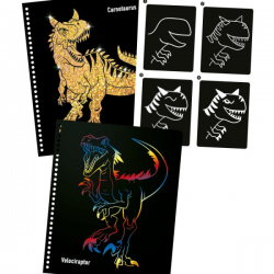 Dino world magic-scratch book