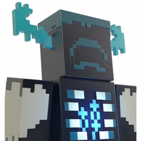 Minecraft warden con luces y sonidos