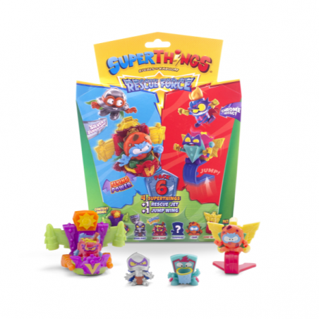Superthings rescue force pack 6 4 superthings and 2 kazoom jets surtido
