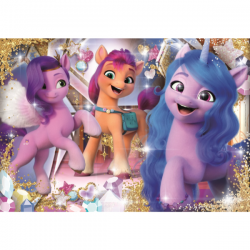 Clementoni- puzzle infantil 104 jewel my little pony