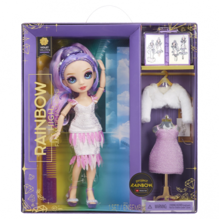 Rainbow high muñeca fantastic fashion doll violet