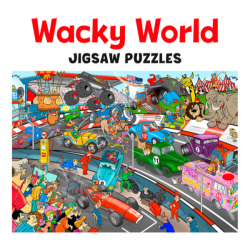 Puzzle 1000 piezas wacky world carrera de coches
