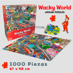 Puzzle 1000 piezas wacky world carrera de coches