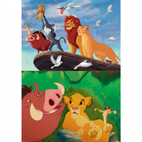 Puzzle 2x48 piezas rey leon