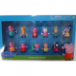 PEPPA PIG PACK 12 FIG TOOPEEZ DELUXE PARA LAPICES