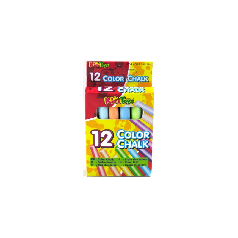 BLISTER12 tizas color. Siempre debemos mirar el etiquetado y comprobar que los juguetes cumplen las
