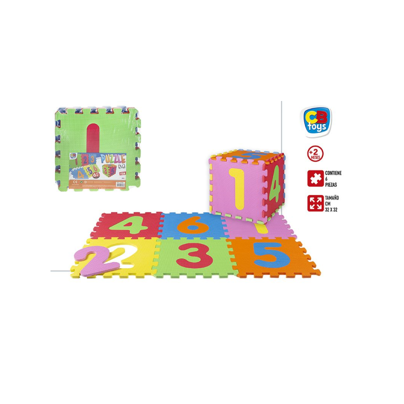 PUZZLE EVA NUMEROS 6 PIEZAS