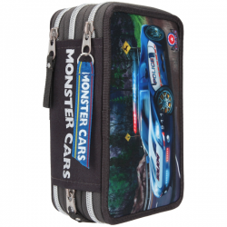 Monster cars estuche triple led
