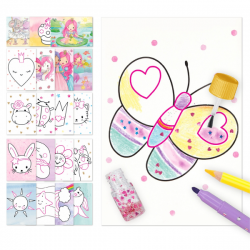 Princess mimi set creativo pegamento de purpurina