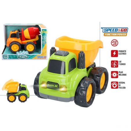 SPEED AND GO CAMION ELEC. FRICCION CONSTRUCCION SURTIDO