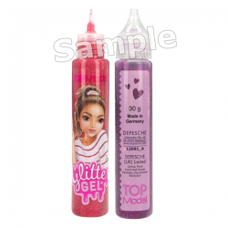 Top model gel con purpurina