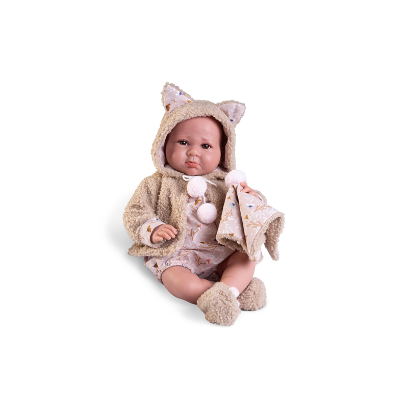 RECIEN NACIDO LUCA CON CHAQUETA BORREGUILLO 42 CM