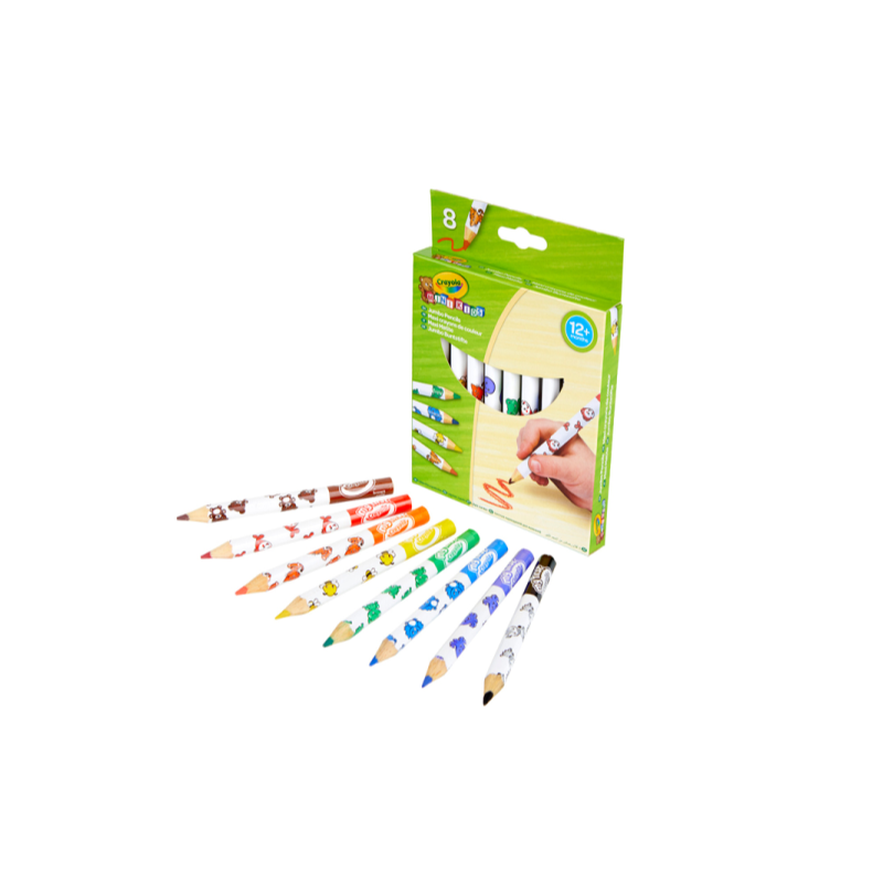 8 MAXI LAPICES DE COLORES MINI KIDS