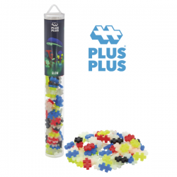 PACK TUBO PLUS-PLUS BRILLA EN LA OSCURIDAD MIX 100 PCS