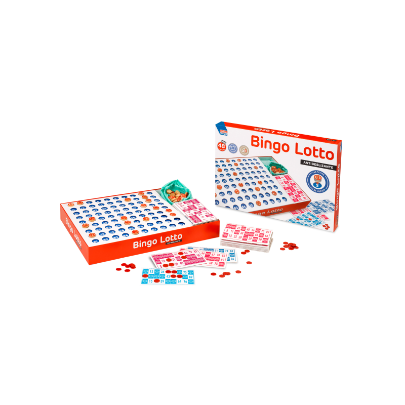 Clásico BINGO LOTTO con fichas de madera, ¡¡coge tus cartones y a jugar!!
Las fichas solo tienen el
