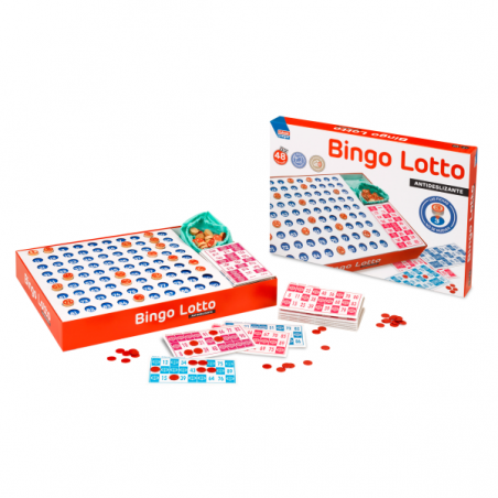 Clásico BINGO LOTTO con fichas de madera, ¡¡coge tus cartones y a jugar!!
Las fichas solo tienen el