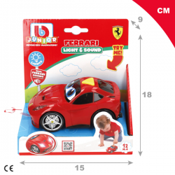 Coche ferrari 12 cm con luz y sonidos bb junior