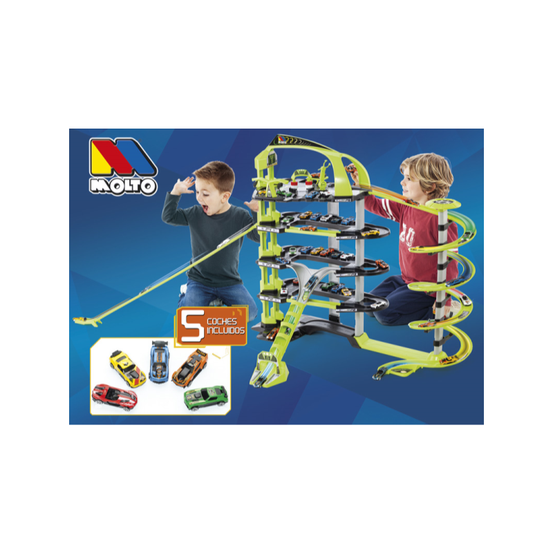 SUPERPARKING 5 PLANTAS CON PISTAS Y 5 COCHES