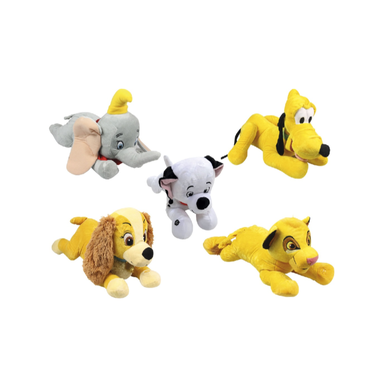 PELUCHE DISNEY CON SONIDO 50CM LADY - DUMBO - PLUTO - SIMBA - DALMATA