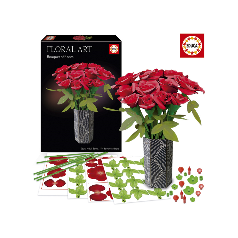 PUZZLE 1000 PIEZAS RAMO ROSAS ARTE FLORAL