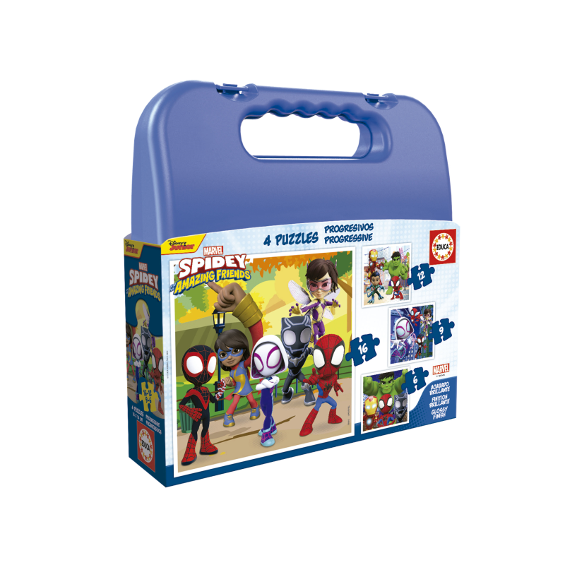 PUZZLE MALETA PROGRESIVOS SPIDEY & HIS AMAZING FRIENDS 6-9-12-16