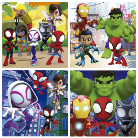 Puzzle maleta progresivos spidey & his amazing friends 6-9-12-16