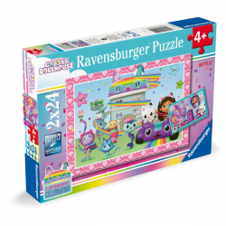 Puzzle 2x24 piezas gabbys dollhouse