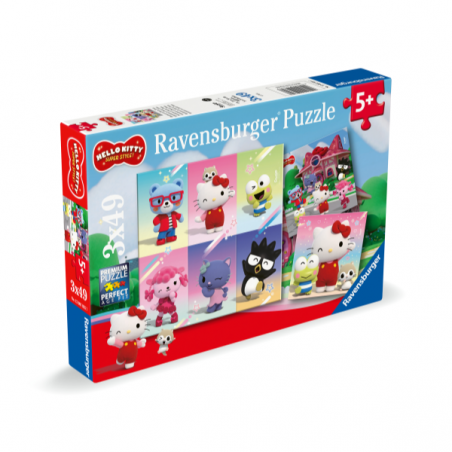 Puzzle 3x49 piezas hello kitty