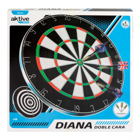 Aktive-diana dardos de 45cm con 6 dardos