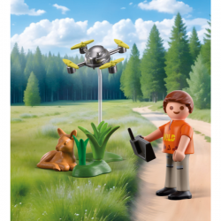 Rescate de un cervatillo con dron