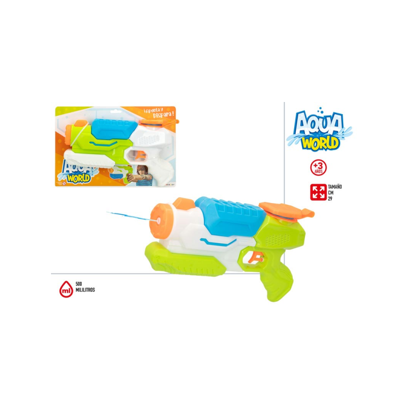 PISTOLA DE AGUA 29CM AQUA WORLD SURTIDO