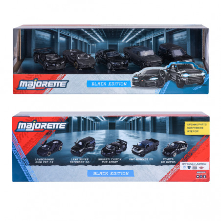 Majorette-giftpack 5 coches negros