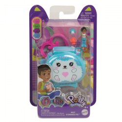 Polly pocket estuche para mini figuras panda rojo