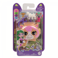 Polly pocket estuche para mini figuras panda rojo