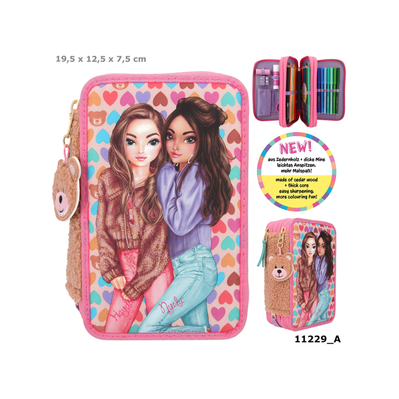 TOP MODEL ESTUCHE 3 NIVELES TEDDY COOL