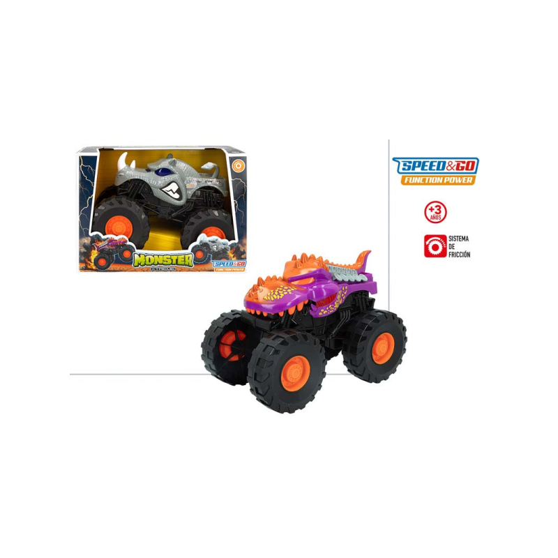COCHE 1:16 FRICCION MONSTERS SURTIDO