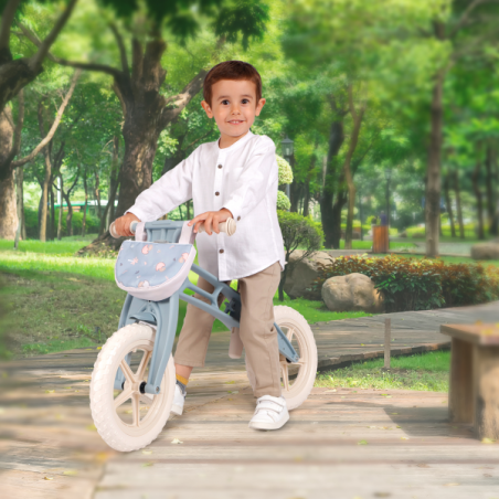 Mi primera bici con ruedas de eva bolso y siilin regulables coco