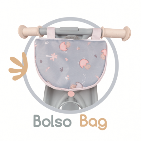 Mi primera bici con ruedas de eva bolso y siilin regulables coco