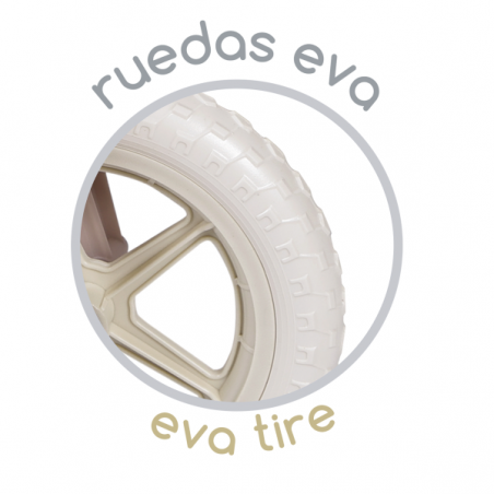 Mi primera bici con ruedas de eva bolso y siilin regulables coco