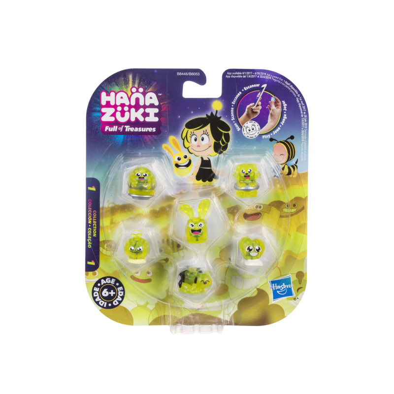 Son los tesoros de la serie de Hanazuki de Youtube. Este pack de colección incluye cinco tesoros y u