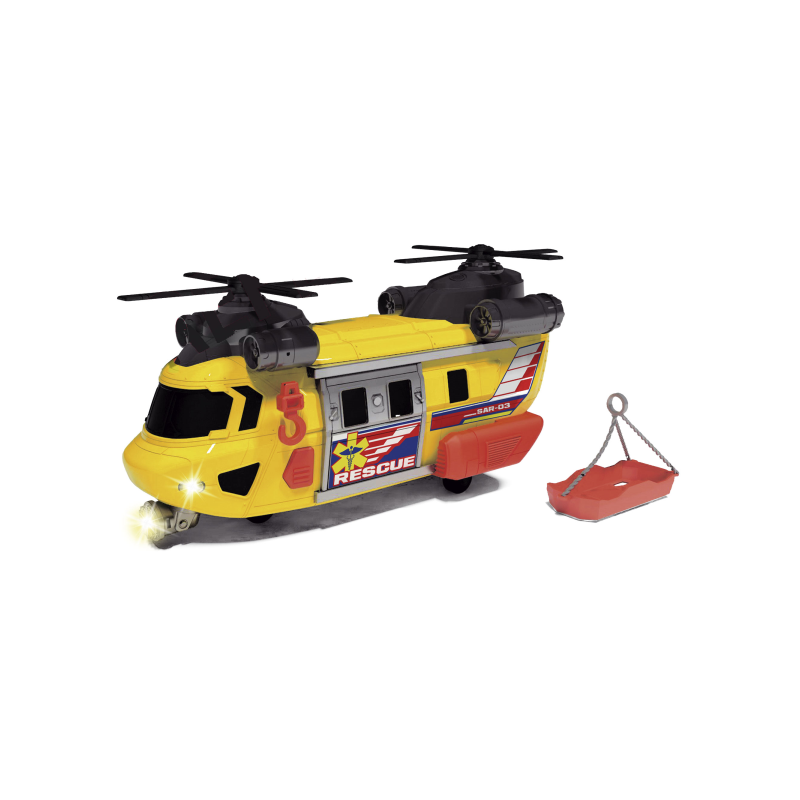 HELICOPTERO DE RESCATE CON LUZ Y SONIDO 30 CM ACTION SERIES