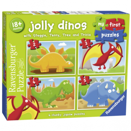 PUZZLE 2+3+4+5 PIEZAS DINOSAURIOS