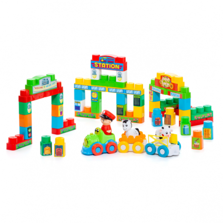 Molto blocks tren y tapiz